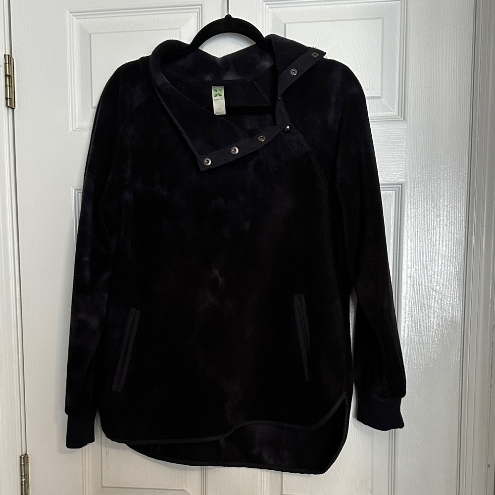 GreenTea Charcoal Fleece Snap Pullover